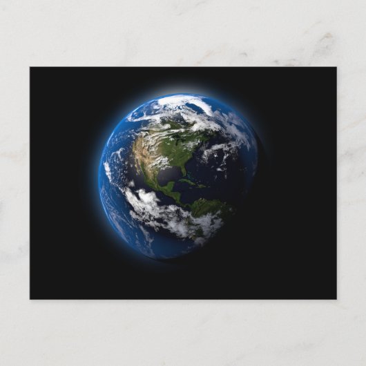 3D schöner Planet Postkarte (Vorderseite)