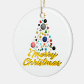 3D Schöner Weihnachtsurlaub Keramik Ornament (Links)