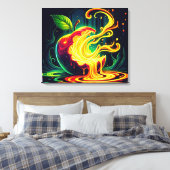 3D Schreiender Apfel  Leinwanddruck (Insitu (Schlafzimmer))