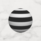 3D Schwarz-Weiß-Kugeln Konfetti (Klein Vorderseite)
