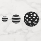 3D Schwarzweiß-Bälle Konfetti (Vorderseiten)