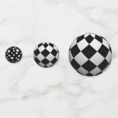 3D Schwarzweiß-Bälle Konfetti (Rückseiten)