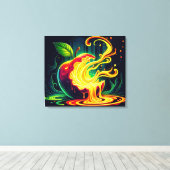 3D Screaming Apple  Leinwanddruck (Insitu (Holzboden))