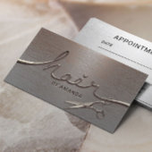 3D-Script für Hair Stylist Creative Copper Metal Terminkarte