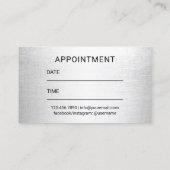 3D-Script für Hair Stylist Creative Copper Metal Terminkarte (Rückseite)