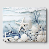 3D Sea Star und Muscheln Lake House Gästebuch (Rückseite)