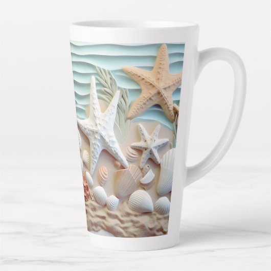 3D Seashells Beach Tasse und Cups (Rechts)