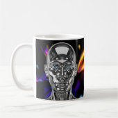 3D-Silberroboter Kaffeetasse (Links)