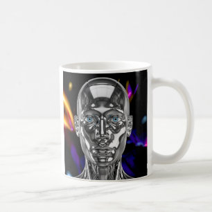 3D-Silberroboter Kaffeetasse