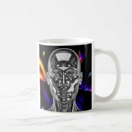 3D-Silberroboter Kaffeetasse (Rechts)