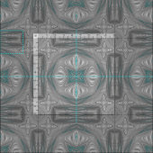 3D! Silver Gray White Türkise ~ Stoff (Kachel)