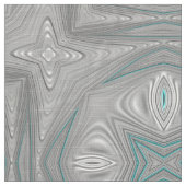 3D! Silver Gray White Türkise ~ Stoff (Nahaufnahme)