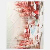 3D Skandinavische Winterlandschaft Fleecedecke (Vorderseite)