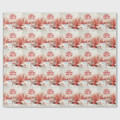 3D Skandinavische Winterlandschaft Geschenkpapier (Flach)