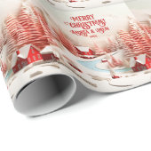 3D Skandinavische Winterlandschaft Geschenkpapier (Rolleneckpunkt)