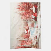 3D Skandinavische Winterlandschaft Geschirrtuch (Vertikal)