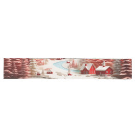 3D Skandinavische Winterlandschaft Großer Tischläufer