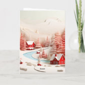 3D Skandinavische Winterlandschaft Karte (Rückseite)