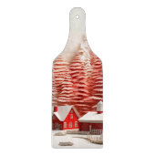 3D Skandinavische Winterlandschaft Schneidebrett (Vorderseite)
