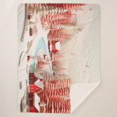 3D Skandinavische Winterlandschaft Sherpadecke (Vorderseite)