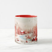 3D Skandinavische Winterlandschaft Tasse (Zentrum)