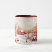 3D Skandinavische Winterlandschaft Tasse (Zentrum)