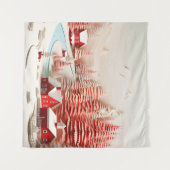 3D Skandinavische Winterlandschaft Wandteppich (Vorderseite (Horizontal))