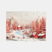 3D Skandinavisches Winterlandschaftsbaby Fleecedecke (Vorderseite (Horizontal))