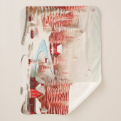 3D Skandinavisches Winterlandschaftsbaby Sherpadecke (Vorderseite)