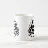 3D-Skelett durch HintergrundeHalloween Kaffeetasse (Mittel)