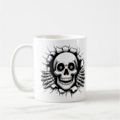3D-Skelett durch HintergrundeHalloween Kaffeetasse (Links)
