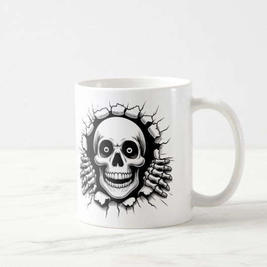 3D-Skelett durch HintergrundeHalloween Kaffeetasse (Rechts)