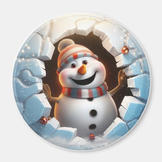 3D Snowman Magnet (Vorne)