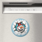 3D Snowman - Spielerisch karrot-genäht Magnet (In Situ (Geschirrspüler))
