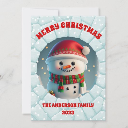 3D Snowman Weihnachten (Vorderseite)