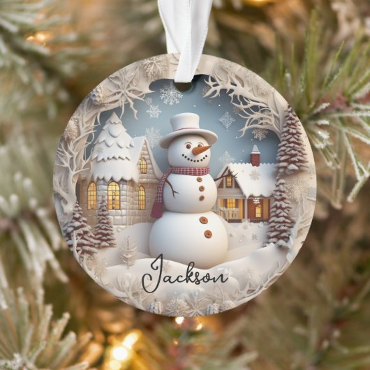 3D Snowman Weihnachtsschmuck Ornament (Baum)