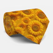 3D Sonnenblumen Krawatte (Gerollt)