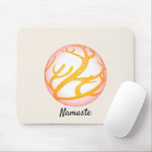 3D Sphere Eastern Design Namaste Mousepad (Mit Mouse)