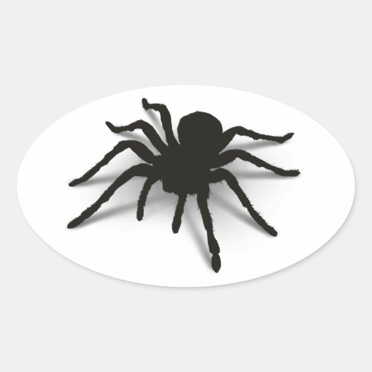 3D-Spider Ovaler Aufkleber (Vorderseite)
