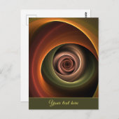 3D Spiral Abstrakt Warme Farben Moderner Fraktal T Postkarte (Vorne/Hinten)