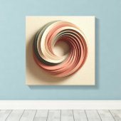 3D Spiral Surreal Abstract Art in Earth Tones Leinwanddruck (Insitu (Holzboden))