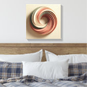 3D Spiral Surreal Abstract Art in Earth Tones Leinwanddruck (Insitu (Schlafzimmer))