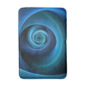 3D Spiralblau Farben Modernes Abstraktes Fraktal K Badematte (Vorderseite Vertikal)