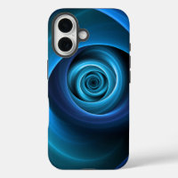 3D Spiralblau Farben Modernes Abstraktes Fraktal K