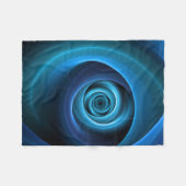 3D Spiralblau Farben Modernes Abstraktes Fraktal K Fleecedecke (Vorderseite (Horizontal))