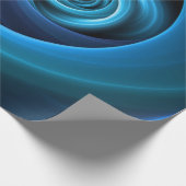 3D Spiralblau Farben Modernes Abstraktes Fraktal K Geschenkpapier (Ecke)