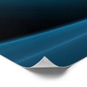 3D Spiralblau Farben Modernes Abstraktes Fraktal K Poster (Ecke)