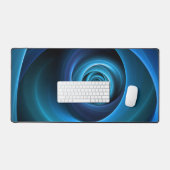3D Spiralblau Farben Modernes Abstraktes Fraktal K Schreibtischunterlage (Tastatur & Maus)
