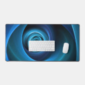 3D Spiralblau Farben Modernes Abstraktes Fraktal K Schreibtischunterlage (Tastatur & Maus)