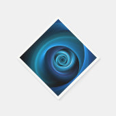 3D Spiralblau Farben Modernes Abstraktes Fraktal K Serviette (Ecke)